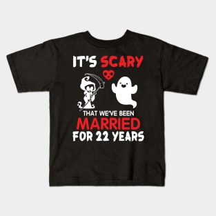 Ghost And Death Couple Husband Wife It's Scary That We've Been Married For 22 Years Since 1998 Kids T-Shirt